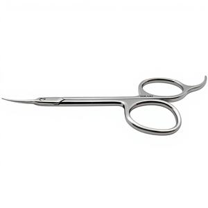 Ciseaux à sourcils professionnels HIKARI 3,5 pouces en acier inoxydable pour droitiers, manche court, pointe arrondie, pour coiffure et salon de beauté - Product Image 2