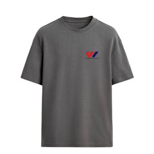 T-shirt gris pour homme grande taille, col rond, manches courtes, coupe ajustée, imprimé logo, vêtement décontracté streetwear, t-shirt vierge, durable - Product Image 1