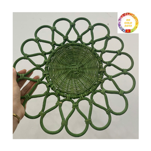 Rattan Placemat | Handmade <b>Round</b> Wicker | Eco <b>Table</b> <b>Mat</b> | Dining Decor | Bulk Supplier - Product Image 1