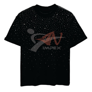Custom Rhinestone T-shirts for Men Rhinestone t Shirt 100% Cotton Rhinestone <b>Tshirt</b> - Product Image 2