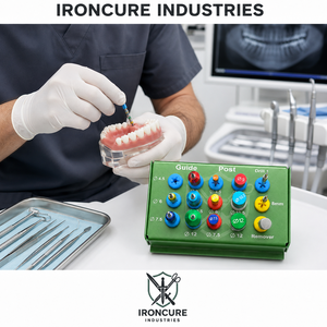 ชุดเครื่องมือวัดสำหรับการปลูกถ่ายฟันแบบมืออาชีพ IRONCURE INDUSTRIES 15 ชิ้น ระดับ Class II พร้อมคู่มือการใช้งาน รหัสสีสำหรับการผ่าตัด - Product Image 2