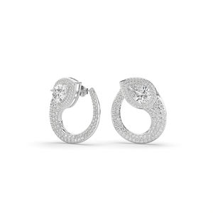 ต่างหูเพชรเพาะเลี้ยง 4.46 กะรัต ทรงลูกแพร์เจียระไนแบบบริลเลียนท์ ทอง 14K 10K ดีไซน์เรียบหรู น้ำหนักเบา ขายส่งเครื่องประดับ B2B - Product Image 4