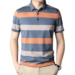 T-shirt polo orange coupe ajustée pour homme Vêtements streetwear basiques confortables en coton avec col chic Motif solide sans logo Top - Product Image 6