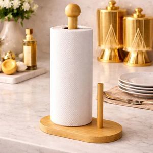 Soporte de madera para toallas de papel, estante para pañuelos de cocina, soporte de madera para toallas, estante de almacenamiento para rollos de cocina - Product Image 1