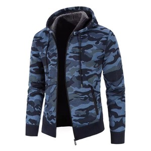 Sweat à capuche zippé pour homme, automne-hiver, tricoté, écologique, respirant, rembourré, en coton épais, taille 3XL, imprimé en polaire - Product Image 4