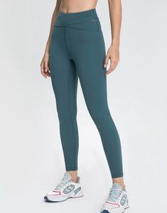 High Waist Full Length <b>Leggings</b> Women Solid Color Stretchy Breathable Knitted Sport Yoga Pants Rust Red - Product Image 2