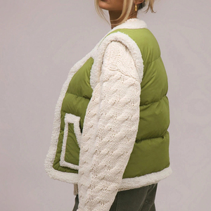 puffer vests fashion fall warm winter women clothes coat stylish fashion puffer sleeveless <b>jacket</b> women customized puffer vest - Product Image 2