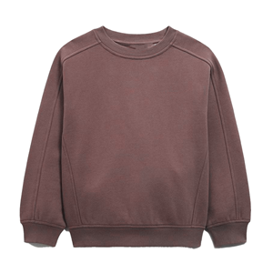 เสื้อสเวตเชิ้ตคอกลมแบบยูนิเซ็กซ์ สีพื้น ผ้าฟลีซคอตตอน ทรงโอเวอร์ไซส์ สวมใส่สบายๆ สำหรับฤดูใบไม้ร่วง แขนเสื้อปกติ - Product Image 1