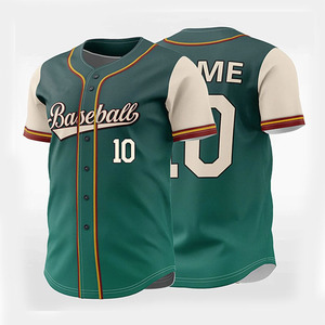 Camiseta de Béisbol Bordada para Equipo, con Botones, Diseño Personalizado, Malla Transpirable, de Secado Rápido - Product Image 1