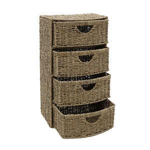 <b>Rustic</b> Natural Seagrass <b>Cabinet</b> Sideboard, Seagrass Drawer For Living Room Eco-Friendly Home Furniture From Vietnam Factory - Product Image 3