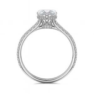Diamante de Corte Corazón CVD Cultivado en Laboratorio, Certificado por IGI, Oro Blanco de 14K, 4 CT, VS1, Color FG, Diseño de Joyería de Lujo para Mujer - Product Image 5