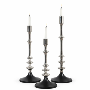 Aristea Gold/<b>Black</b> Handmade Portable Aluminum <b>Candlestick</b> Holder Set for Christmas Valentine's Day & Easter Home Decoration - Product Image 4