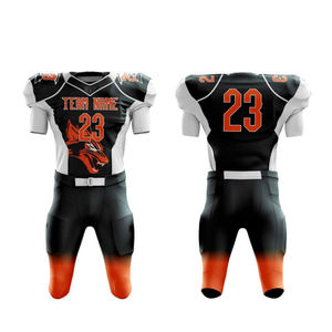 Uniformes de Fútbol Americano para Adultos al por Mayor, Conjuntos Personalizados con Logotipos Impresos, Diseños Antibacterianos, Tallas Grandes, Mangas Cortas - Product Image 4