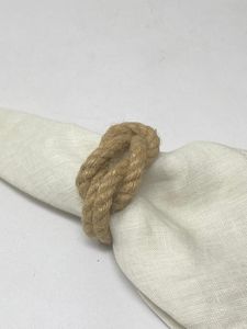 Jute Classic Round Napkin <b>Ring</b> Wedding Eco-Friendly - Product Image 3