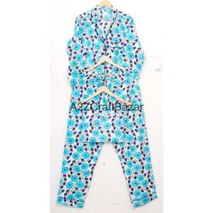 Conjunto de Pijama para Mujer con Estampado Floral, 100% Algodón, Suave y Transpirable, con Cintura Elástica y Mangas Largas - Product Image 5