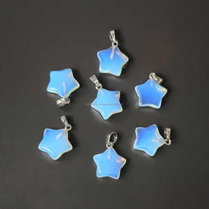 Multi Natural Real Crystal Charms Hot Sale Real Gemstone Carved Mini Flat <b>Star</b> <b>Fashion</b> Jewelry Minimalist Pendant in Bulk - Product Image 2