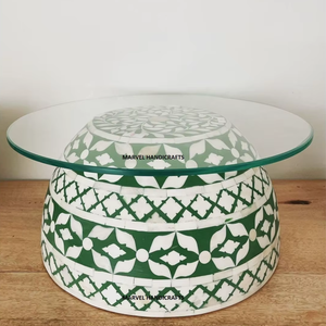 Luxury Bone Inlay Cake Stand with Glass Top Handmade Sweet Server Pedestal Dessert Display Stand Wedding Party Table Centerpiece - Product Image 3