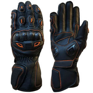 Guantes de Motocicleta de Cuero para Hombre, Novedad 2026, Compatibles con Pantalla Táctil, Protección Completa para los Dedos, Carcasa Rígida, Reflectantes, Cuatro Protecciones - Product Image 1