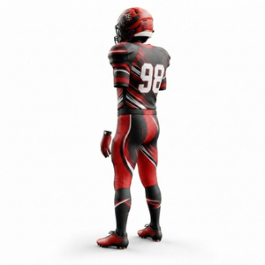 Jersey de Fútbol Americano Personalizado con Bloques de Color, Tejido de Punto, 100% Poliéster, Ecológico, de Secado Rápido, Transpirable y Deportivo para Hombre - Product Image 5