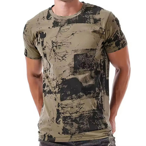 ขายส่ง เสื้อยืดลายพรางต้นไม้ 100% ผ้าฝ้ายแท้ สไตล์ฮิปฮอป ไหล่ตก เสื้อสำหรับล่าสัตว์ แฟชั่นเสื้อยืดโอเวอร์ไซส์ ขายดี - Product Image 5