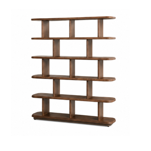 <b>Modern</b> Solid Teak Wood Bookcase Open Display <b>Shelf</b> Luxury Wooden Bookshelf Storage Cabinet for Living Room Hotel Villa Apartment - Product Image 5