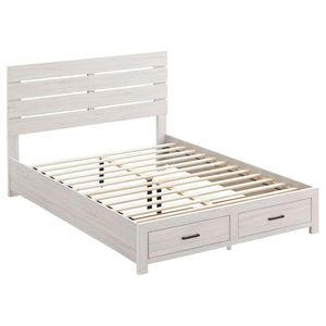 Cama de Madera con Panel de Almacenamiento Geary Coastal White Eastern King - Product Image 2