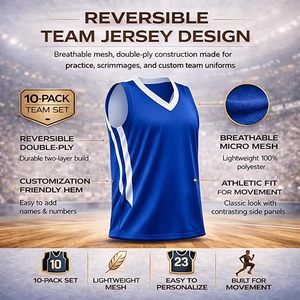 Camisetas de Baloncesto Reversibles Personalizadas para Hombre, Camisetas Deportivas de Malla sin Mangas, Uniformes de Entrenamiento para Equipos - Product Image 4