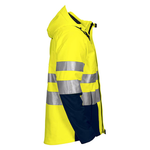 High Visibility Custom Construction Industrial Jackets <b>Workwear</b> Road <b>Winter</b> Hi Vis Work Uniform Reflective Tape Safety Jacket - Product Image 4