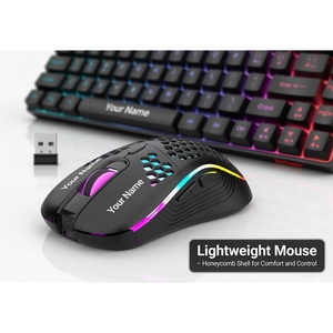 K84 <b>Wireless</b> Gaming <b>Keyboard</b> Mouse Combo OEM Wholesale Rechargeable Rainbow Backlit 75% TKL <b>Keyboard</b> 3200 DPI Mouse Set" - Product Image 3