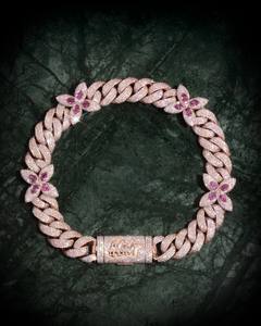 Cadena de Plata Gruesa Personalizada con Moissanita para Hombre, 13mm-22mm, Chapada en Oro Rosa S925, Cadena Cubana con Diamantes VVS y Moissanita - Product Image 5