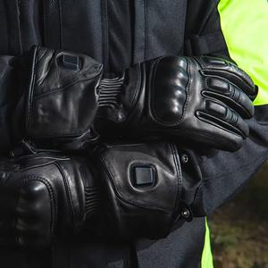 Gants de moto vintage en cuir unisexes, pour motocross, écran tactile, sport de plein air, doigts entiers, respirants, protection UV - Product Image 5