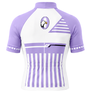 Maillot de Ciclismo Blanco Lavanda de Manga Corta con Cremallera Completa, Secado Rápido, Transpirable, para Bicicleta de Carretera, Ligero, Ropa Deportiva de Entrenamiento - Product Image 2