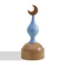 Ornement décoratif en bois de style arabe, croissant de lune islamique, décoration de table pour le Ramadan, décoration de maison pour l'Aïd Moubarak, style arabe fait main - Product Image 4