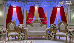 Nouvelle collection pour les ensembles de canapés de scène de mariage Ensemble de canapés pour les mariés indiens glamour Ensemble de canapés tendance pour le mariage - Product Image 2