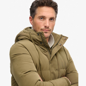 Customized Winter Wear Fashionable Men's Puffer Jackets Skin Color Regular Fit Plain Blank Puffer Down Jackets With Two Pockets - Product Image 6