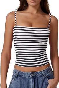 Chaleco Deportivo Casual para Mujer, Verano, Transpirable, Secado Rápido, Estampado de Lunares, Tejido Elástico, Corte Ajustado, Sin Mangas, Ligero - Product Image 4