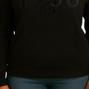 Sudadera con Capucha Negra para Mujer, Bordado 3D, Estilo Casual, Manga Larga, Cómoda para el Día a Día - Product Image 5