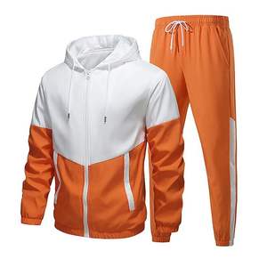 Conjunto Deportivo de Forro Polar Ecológico para Hombre, con Capucha, Color Sólido, Mangas Largas, Transpirable, Invierno 2025, Alta Calidad, Corte Regular Informal - Product Image 2