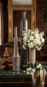 Juego de 3 Jarrones de Metal Hechos a Mano Tradicionales para Decoración de Interiores del Hogar - Product Image 3
