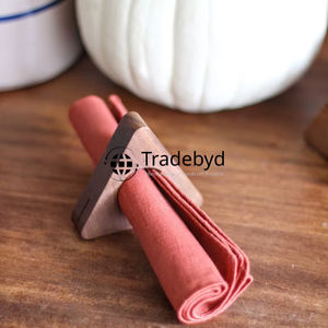 Anillo de Servilleta de Madera de Lujo Hecho a Mano, Decoración de Mesa de Comedor, Accesorios Premium para Bodas por Tradebyd - Product Image 1