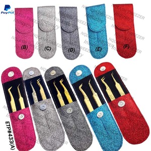 High Precision Pink Fiber Tip Lash Tweezers Volume Classic Easy <b>Fan</b> <b>Eyelash</b> Extension Custom Logo 90 Degree Fiber Tip Tweezers - Product Image 5