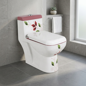 WC monobloc en céramique avec options de chasse double et de siphon en P et en S, blanc, pour usage domestique, hôtelier et extérieur - Product Image 6
