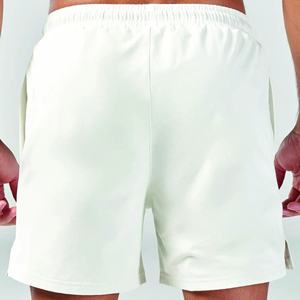 Lightweight Moisture Custom Logo <b>Men</b> <b>Short</b> Wicking Fabric <b>Men</b> <b>Short</b> <b>White</b> 5 Inch <b>Shorts</b> with Contour Side Panels <b>Men</b> <b>Shorts</b> - Product Image 4