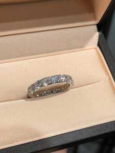 แหวนเพชรโมอิสซาไนต์ทรงกลมแบบเต็มวง ดีไซน์สร้างสรรค์ ตัวเรือนเงินแท้ 925 สไตล์โมเดิร์น ของขวัญสำหรับวันเกิดและงานปาร์ตี้ - Product Image 6