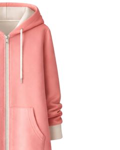 Sweat à capuche long personnalisé bleu marine pour femme, manteau d'hiver en polaire décontracté avec poches, vente en gros OEM sur mesure - Product Image 5