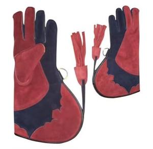 Gants en cuir suédé à 3 couches de 45 cm de long, personnalisables, pour la fauconnerie, chasse au faucon, gants en cuir de haute qualité - Product Image 6