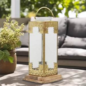 Farol de metal, portavelas, farol decorativo, farol colgante, decoración para patio y jardín, farol estilo rústico - Product Image 4