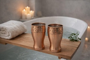 Copa de vino de cobre de calidad hotelera, copa de cobre de calidad para restaurante, copa de cobre de grado hoteletero, copa de cobre comercial - Product Image 4