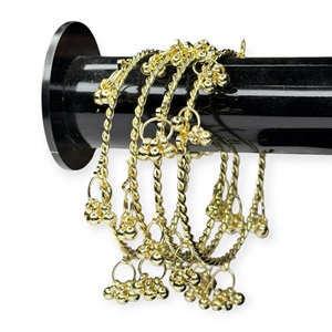 <b>Top</b> Selling Viral Trendy Designer Gold Plated Kashmiri Jhumki Ghungroo Bangles <b>Wedding</b> Party Wear Premium Wholesale Price - Product Image 1