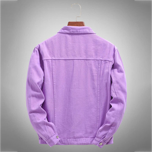 Sustainable Mens Denim Jacket 100%Cotton Fabric Eco Friendly Long Sleeve Jean Coat Soft Breathable Casual Outerwear Mens Wear - Product Image 2